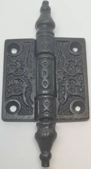2" & 2.5" PAIR OF Victorian Style Hinges Cast Iron Antique Vintage rustic retro