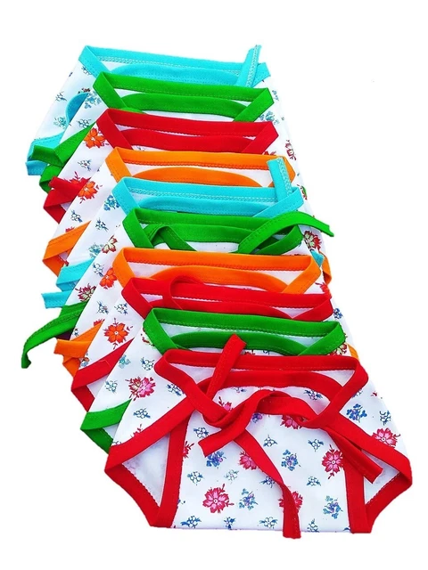 New Born Baby Multicolor Cotton Cloth Diapers/Langot Washable & Reusable Nappies