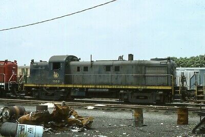 Railroad Slide - Central New Jersey Railways #1553 Locomotive 1975 Train Photo