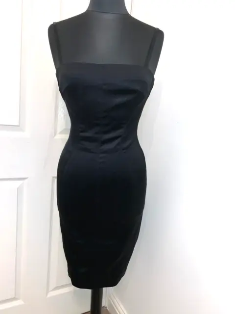 Dolce and Gabbana D&G black bustier corset Dress  IT40 UK8 US4 EU34