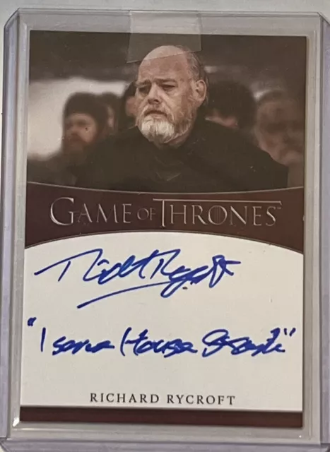 Richard Rycroft "I serve House Stark" INSCRIPTION Autograph - Game of Thrones