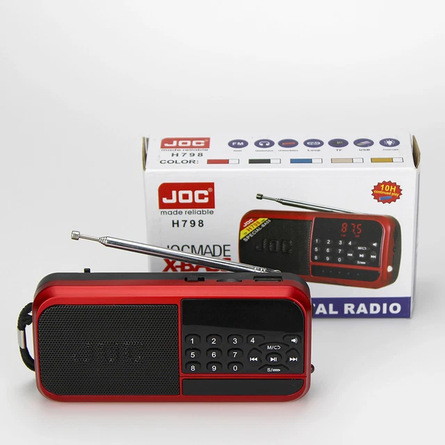 Mini radio portatile radiolina FM lettore mp3 USB microSD Bluetooth H798bt