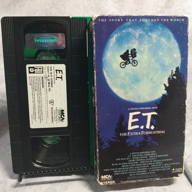 E T The Extra Terrestrial Vhs 1982 Rare Green Black Tape Mca Swb E T The Extra Terrestrial Vhs 1982 Rare Green Black Tape Mca Swb