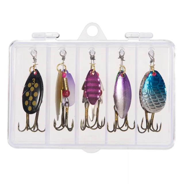 10 Stück Angeln Spinner Köder Set Spinnerbait Verschiedene Metall Hartköder M3W2