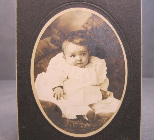 Victorian Antique Cabinet Card Photo of an Infant Child Baby