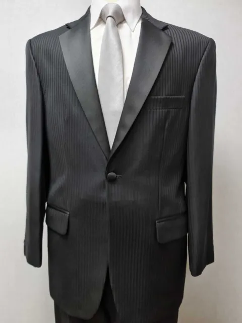 Mens New Wool Black Single Breasted Tuxedo Dinner Prom Suit Jacket