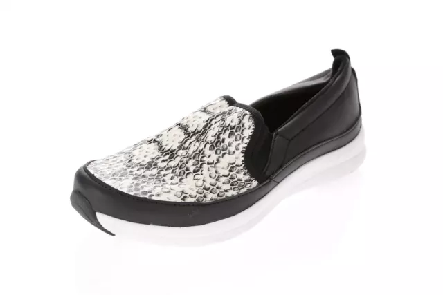 E360 Easy Spirit Essammi Womens Black Snake Print Slip On Walking Shoes Size 5.5