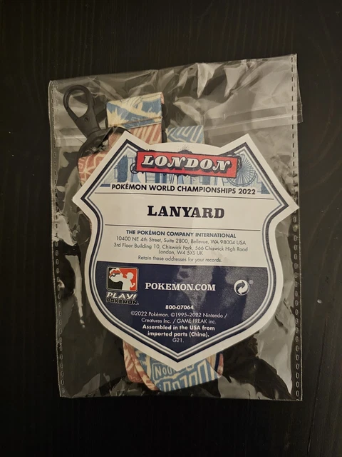 Pokémon World Championships London 2022 Spectator Lanyard New and Sealed