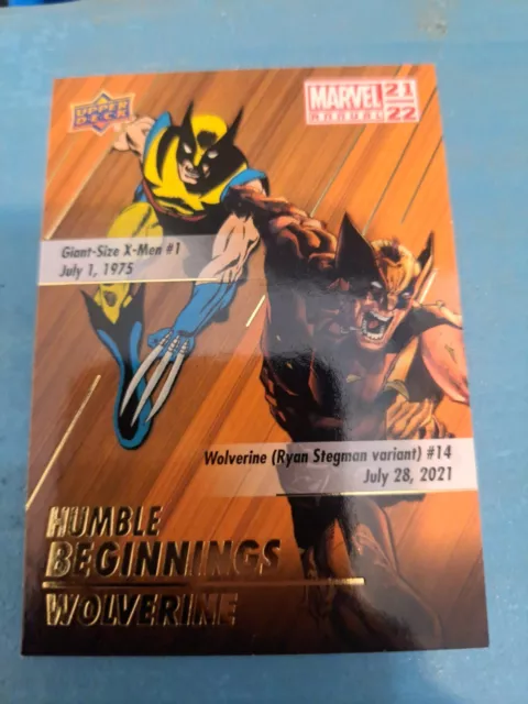 2021-22 Upper Deck Marvel Annual Humble Beginnings Insert HB-10 Wolverine