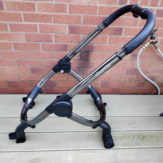 x1_ iCandy Peach 6 / 5 PHANTOM GREY Pram Chassis / Frame READ Peach+Pram  Handle