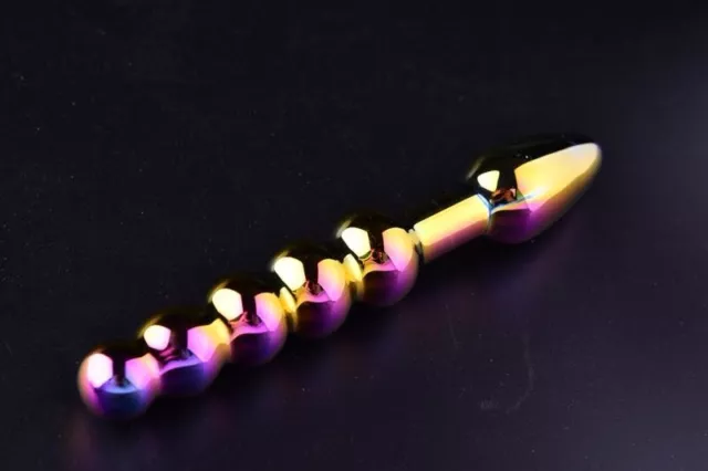 sextoy neuf/DOUBLE PLUG GODE ANAL EN VERRE STRIE HAUTE QUALITE 18 X 3,5 NEUF