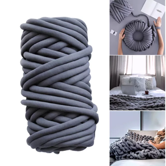 Luxury Large Soft Wool Chunky Knit Thick Blanket Hand-woven Throw Sofa Rug