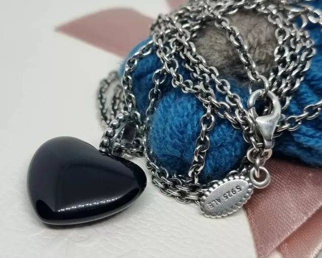 Black Onyx Heart Necklace | Crystal Heart Choker w/ Onyx Stone –  Crystalline Dream