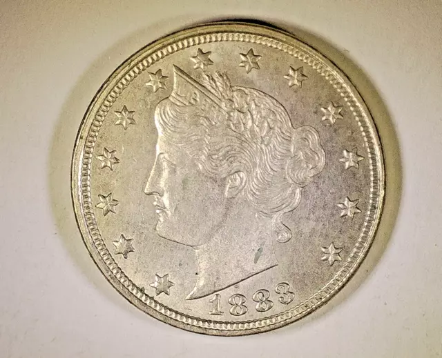 1883 Liberty nickel, No Cents, BU!!  Free shipping!