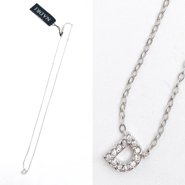 NEW NADRI INITIAL 'D' PAVE PENDANT NECKLACE, SILVER, CZ Cubic Zirconia 18” NEW NADRI INITIAL 'D' PAVE PENDANT NECKLACE, SILVER, CZ Cubic Zirconia 18”