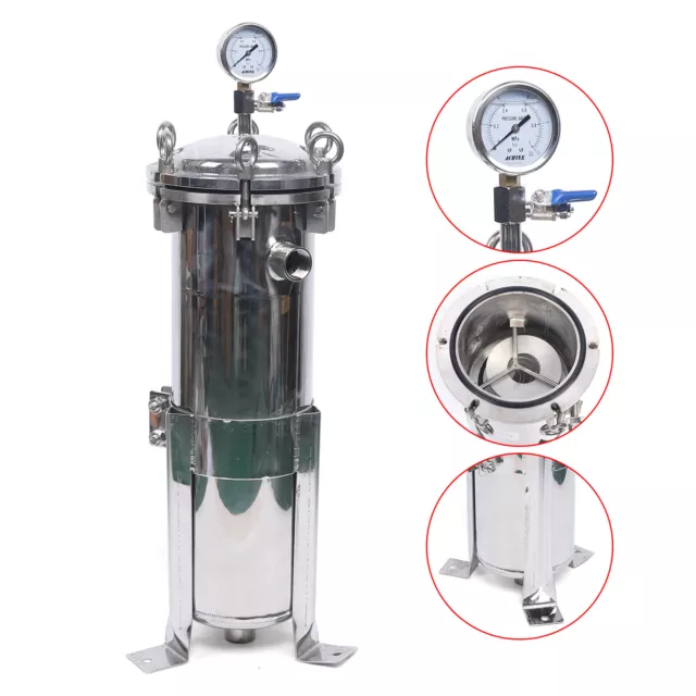150 Psi Pressure Filter Device DN25 Bag Filter Stainless Housings #4 Bag Filter