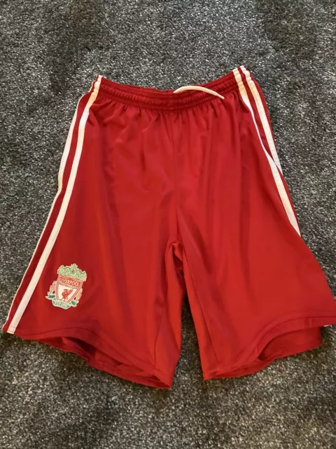 Liverpool FC Classic Home Football Shorts Adidas Red | Size XS / 28 Waist