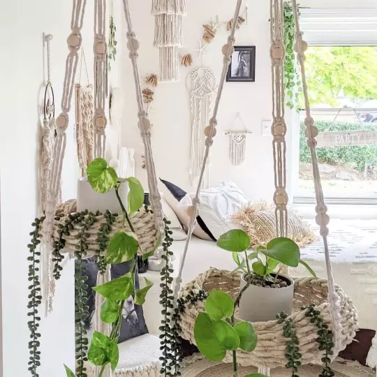 Macrame Plant Hanger | Macrame Hanging Basket | Handmade