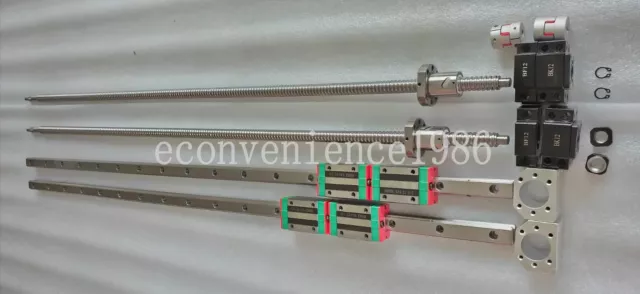 2 pcs HGR30--3000mm Linear Rail&RM3205--3000/3000mm Ballscrew &bf25/bk25 CNC