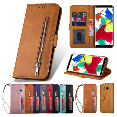 Zip Leather Wallet Case Card Flip Cover for Samsung Galaxy Note 20 Ultra 10+ 9 8