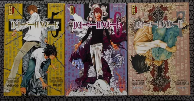 LOT 3 MANGAS Death Note Tome 5 à 7 - Tsugumi OHBA / Takeshi OBATA - VF DARK KANA