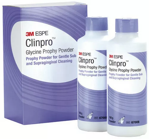 CLINPRO GLYCINE PROPHY POWDER 3M ESPE 2x160gr. DENTAL PROPHY POWDER.