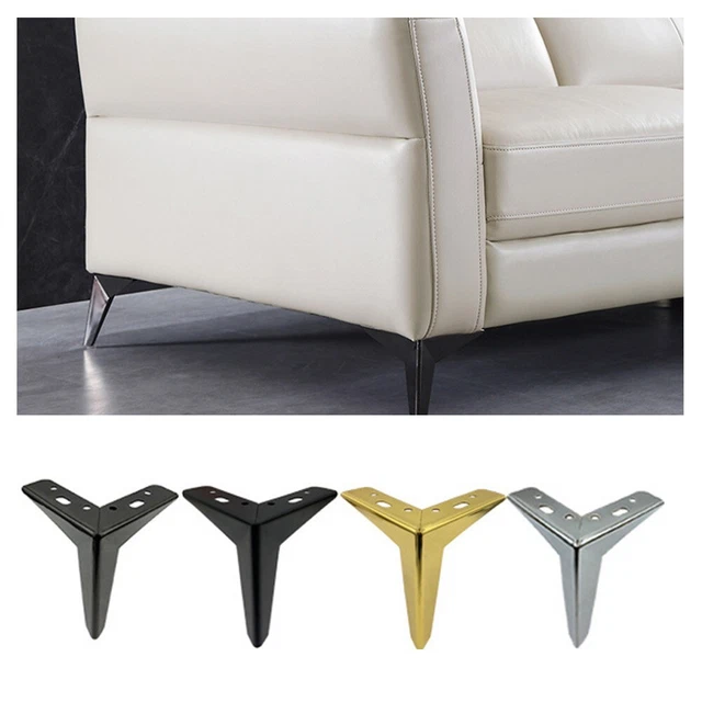 Eleganti gambe di ricambio in metallo 4 pz altezza 10 cm per divano mobile e let