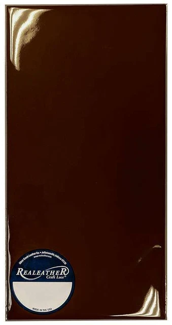 Borde de cuero Realeather 6""X12"" marrón oscuro becerro 870192015829