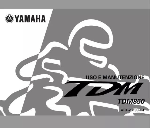 MANUALE LIBRETTO USO e MANUTENZIONE YAMAHA TDM 850 del 2000 - PDF in Italiano