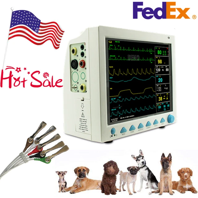 CONTEC CMS8000VET VETERINARY Patient Monitor 6 Parameter Vital Signs ...