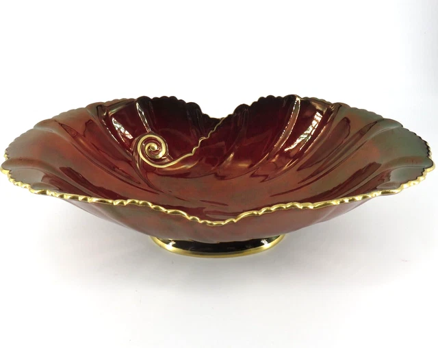 VINTAGE ROUGE ROYALE CARLTON WARE PORCELAIN SHELL VEGETABLE SERVING ...