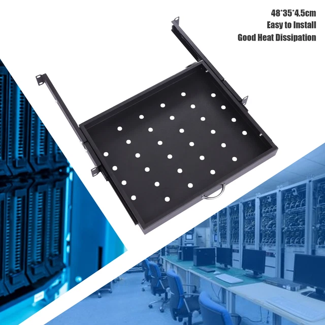 19inch Server Cabinet Drawer Case 1U Computer Room Wall Mount Network Data Rack