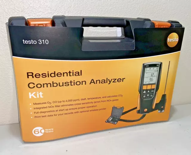 Testo 310 Residential Combustion Analyzer Kit - 05633100 01