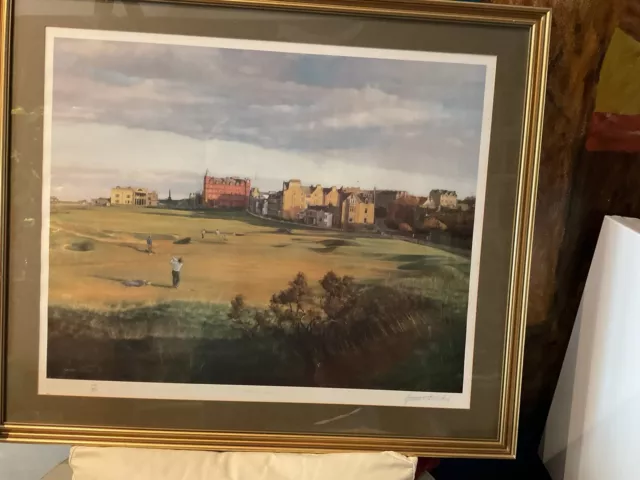 Graham Baxter St Andrews Golf Course Print Numbered & Signed 220/850