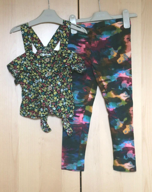 Next Girls Floral Blouse Top & Multi Leggings Age 6 Years BNWT