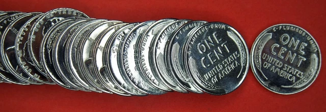 1943 P D S Wheat head Lincoln 3 Penny Set 3