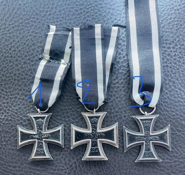 3 x  Eisernes Kreuz 2. Klasse WK1- 1813/ 1914, WW1 Militaria Orden Abzeichen