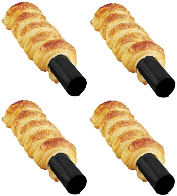Schaumrollen-Formen 4er Set Patisserie Schaum Rollen Backröhrchen je 13cm Zenker