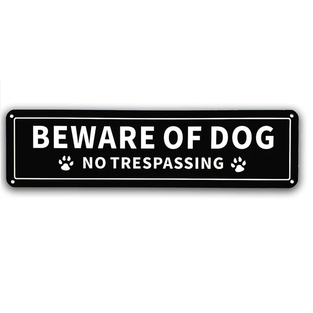 ATTENZIONE NO TRASGRESSORE CANE ROSSO Metallo Alluminio - Foto 8