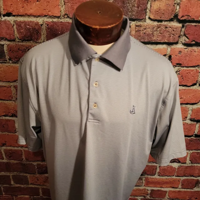 Peter Millar Summer Comfort Men's XL Gray Short Sleeve Golf Polo Shirt ⛳