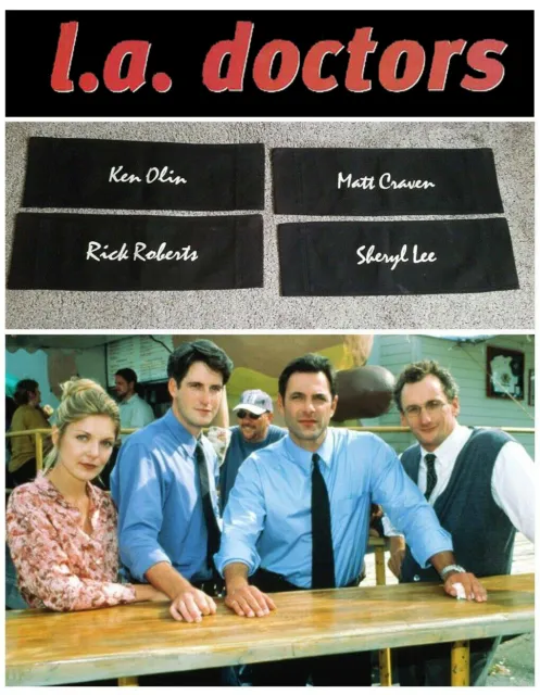 TV CHAIR BACK - L.A. DOCTORS set:  All 4 main stars in series, incl. MATT CRAVEN