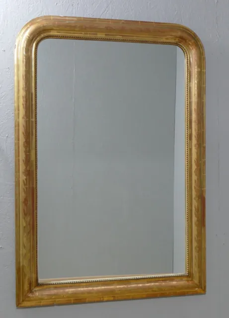 Miroir De Cheminée En Bois Doré Gravé 143*100 cm, époque Louis Philippe, XIX ème 2