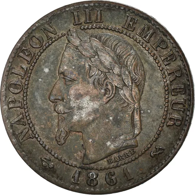 [#843790] Monnaie, France, Napoleon III, Centime, 1861, Bordeaux, TTB, Bronze, K