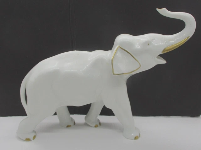 Gerold Porzellan Bavaria White W/Gold Trim Marked up Trunk West Germany