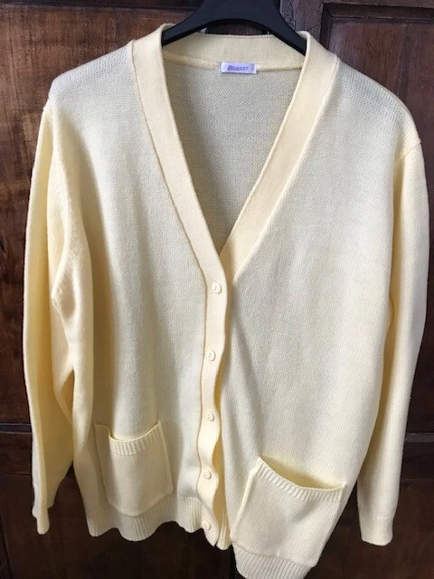 Gilet Cardigan Bébé SURF Blanc Rayé Jaune Taille 86 Cm NEUF Avec étiquette