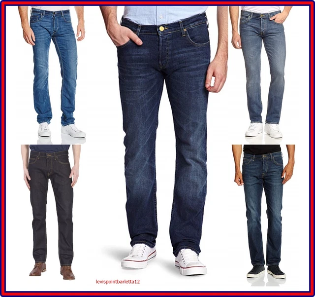 LEE PAWELL JEANS pantaloni da uomo elasticizzati slim fit a vita