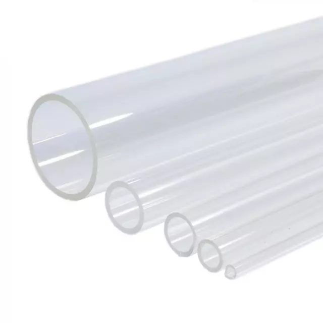 Plastique Transparent Acrylique perspex Pmma Tube Rigide 30.5cm Longueurs 5mm -