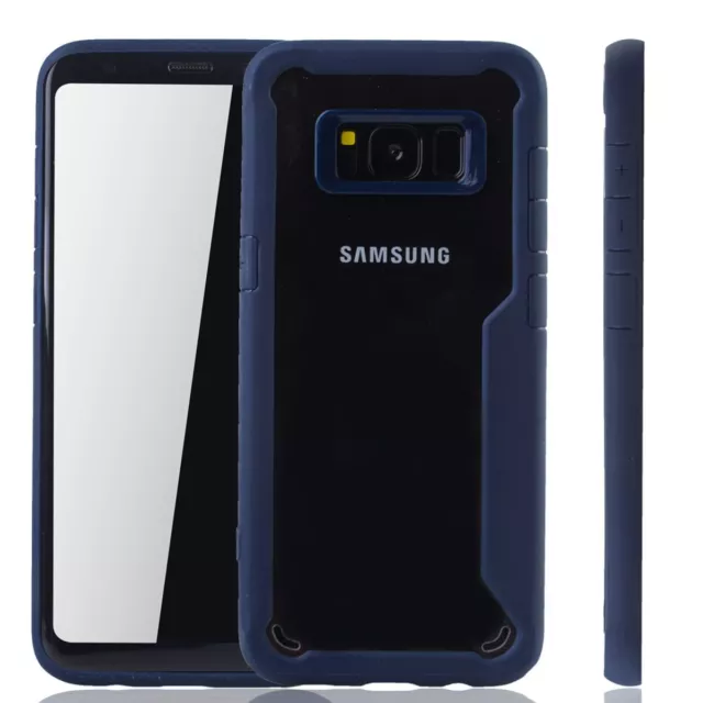 Handyhülle für Samsung Galaxy S8 Schutzcase Backcover Bumper Etuis Rahmen Blau