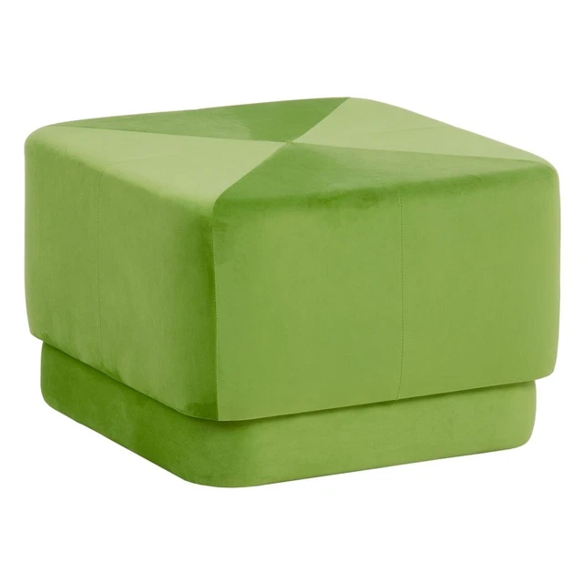 Puff Tessuti Sintetici Legno Verde 60x60x40 cm