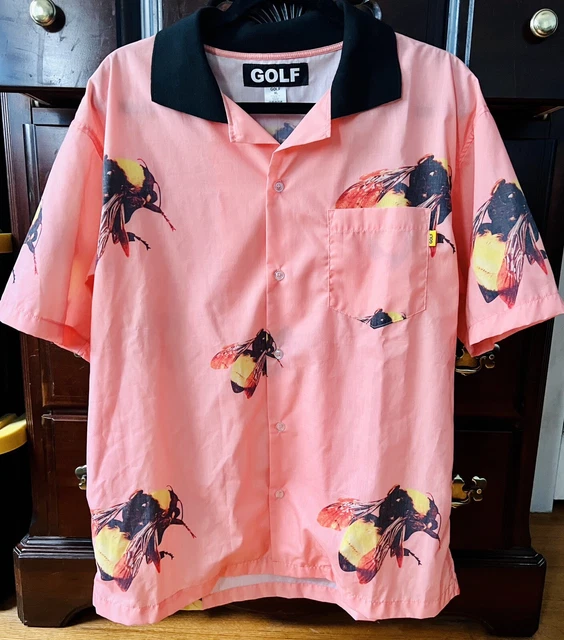 golf wang raspberry button up